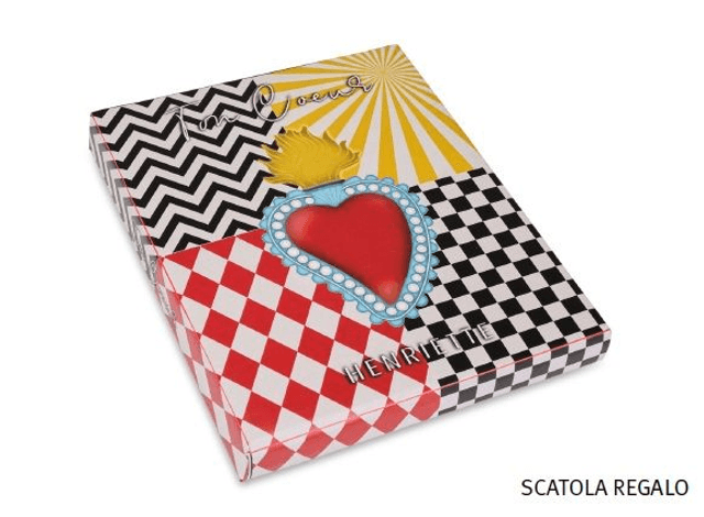 Henriette – Cornice Rettangolare Ton Coeur Rosso 22x18cm