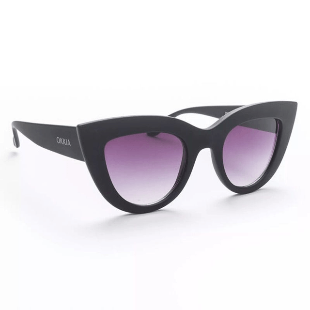 Okkia - Occhiali da Sole Mod. CLAUDIA Big Cat Eye B/K