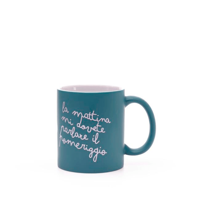 PiùForty - Mug Verde Mat. La Mattina...
