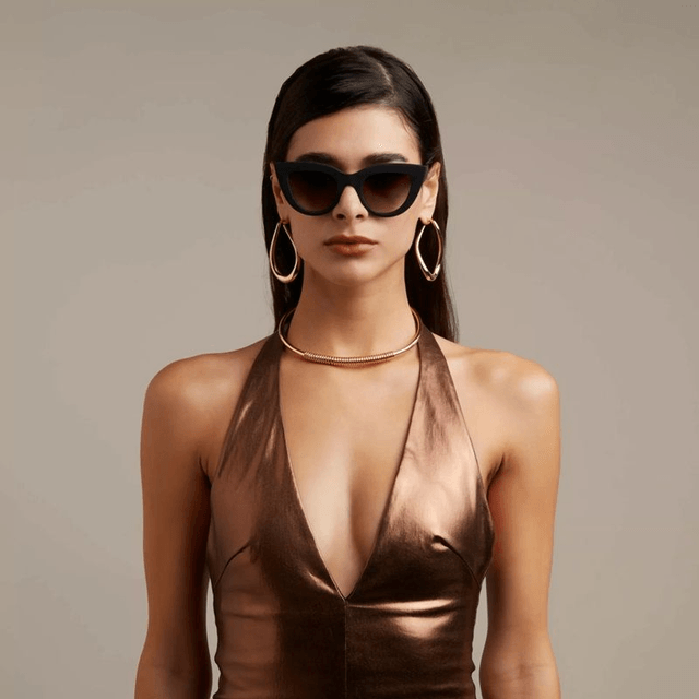 Okkia - Occhiali da Sole Mod. CLAUDIA Big Cat Eye B/K