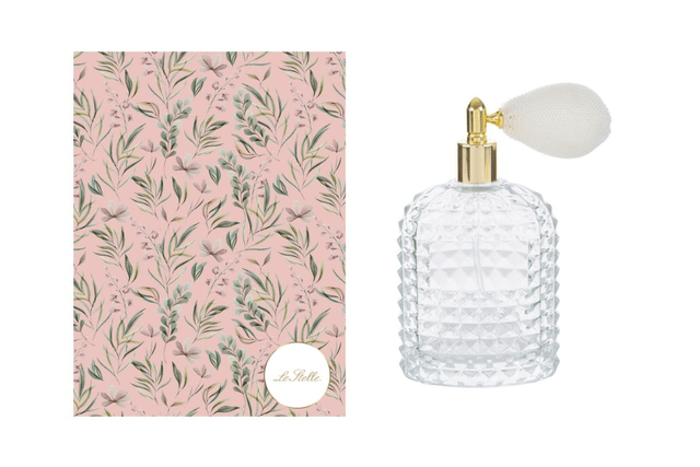 Le Stelle - Portaprofumo Spray Ricaricabile Vetro Vintage con Scatola