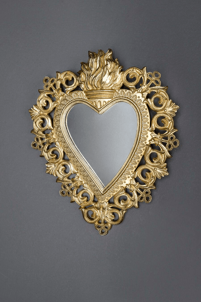 Henriette – Specchio Heart Oro 24,5x29,5cm