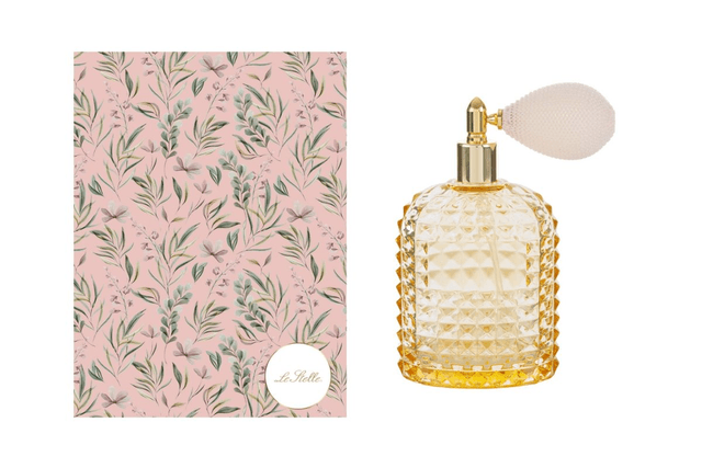 Le Stelle - Portaprofumo Spray Ricaricabile Vetro Vintage con Scatola