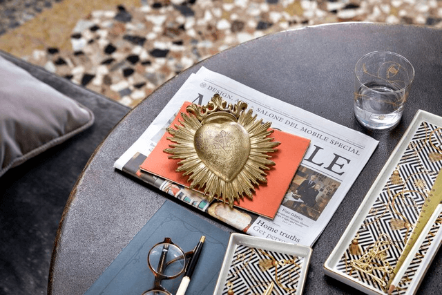Henriette – Decorazione Heart Oro 17x18,5cm