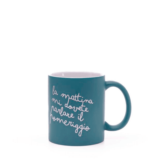 PiùForty - Mug Verde Mat. La Mattina...