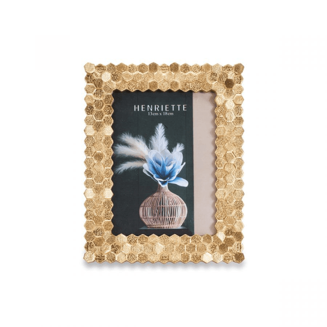 Henriette – Cornice Esagoni Oro
